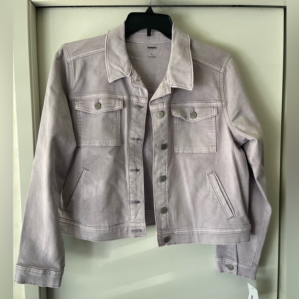 Sonoma Purple Cropped Jean Jacket